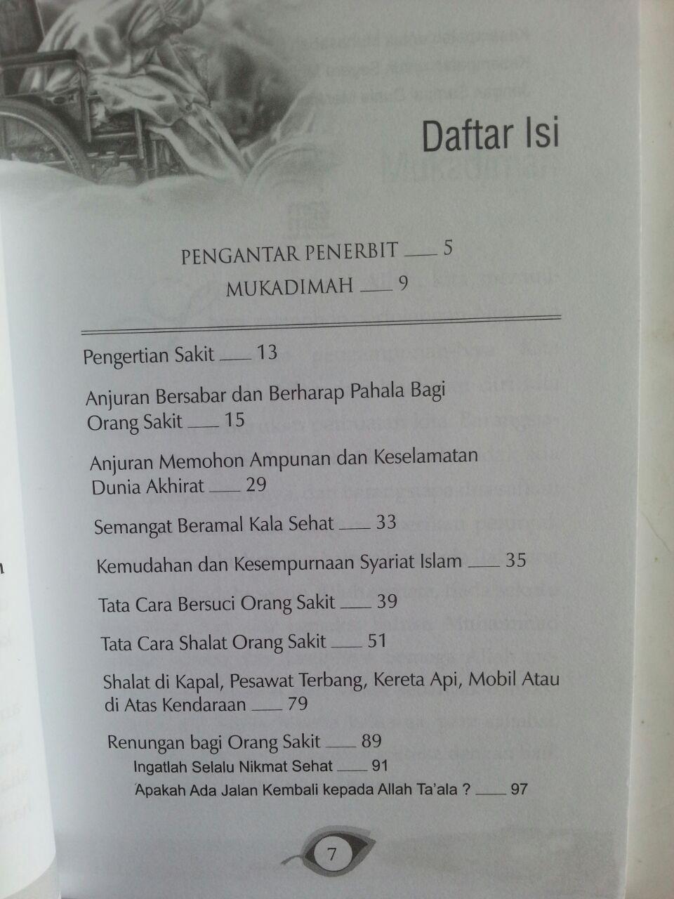 Buku Tuntunan Praktis Shalat Orang Sakit isi
