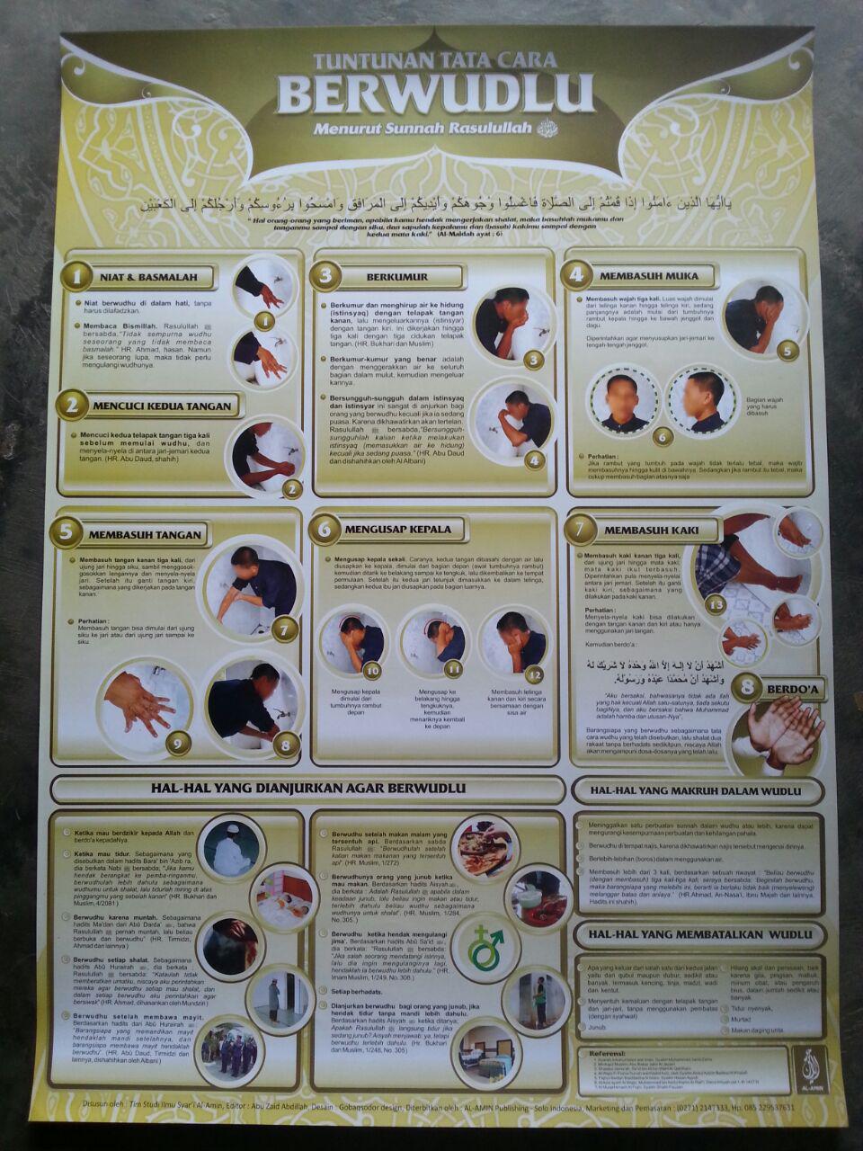 Poster Tuntunan Tata Cara Berwudhu