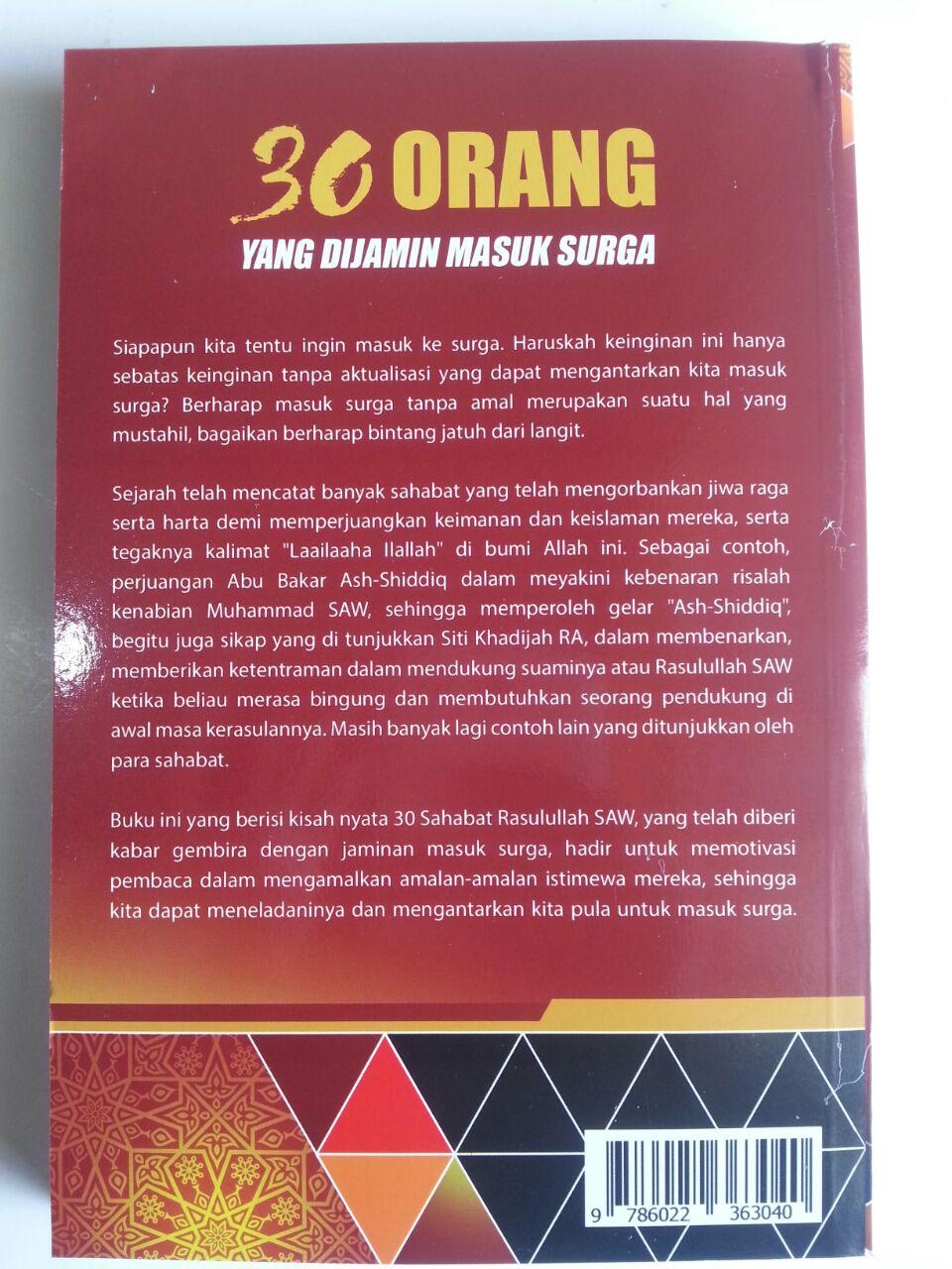 Buku 30 Orang Yang Dijamin Masuk Surga cover
