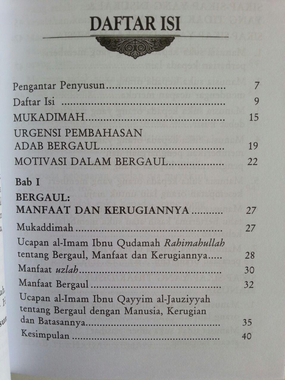 Buku Adab Bergaul Agar Dicintai Allah Kemudian Dicintai Manusia isi