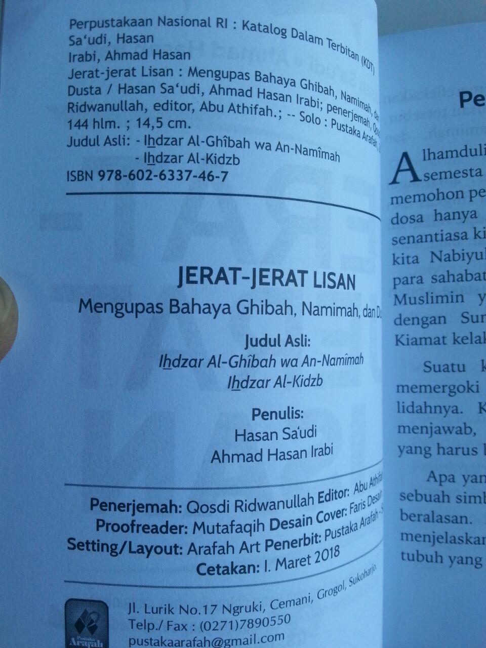 Buku Jerat-Jerat Lisan Lisan Mengupas Bahaya Ghibah Namimah isi 2
