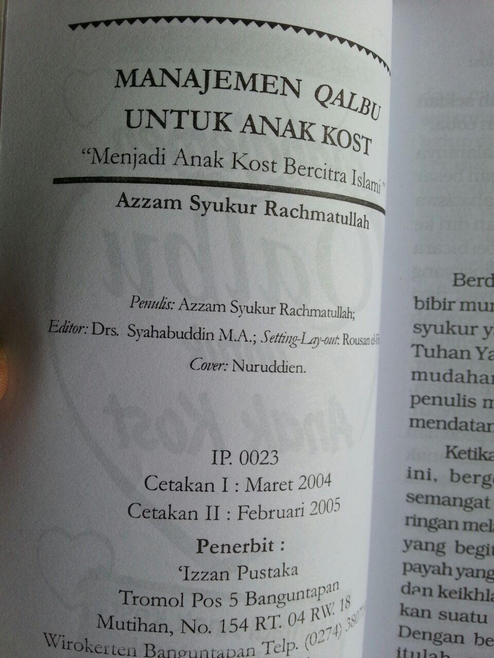 Buku Manajemen Qalbu Untuk Anak Kost Menjadi Bercitra Islami isi 2