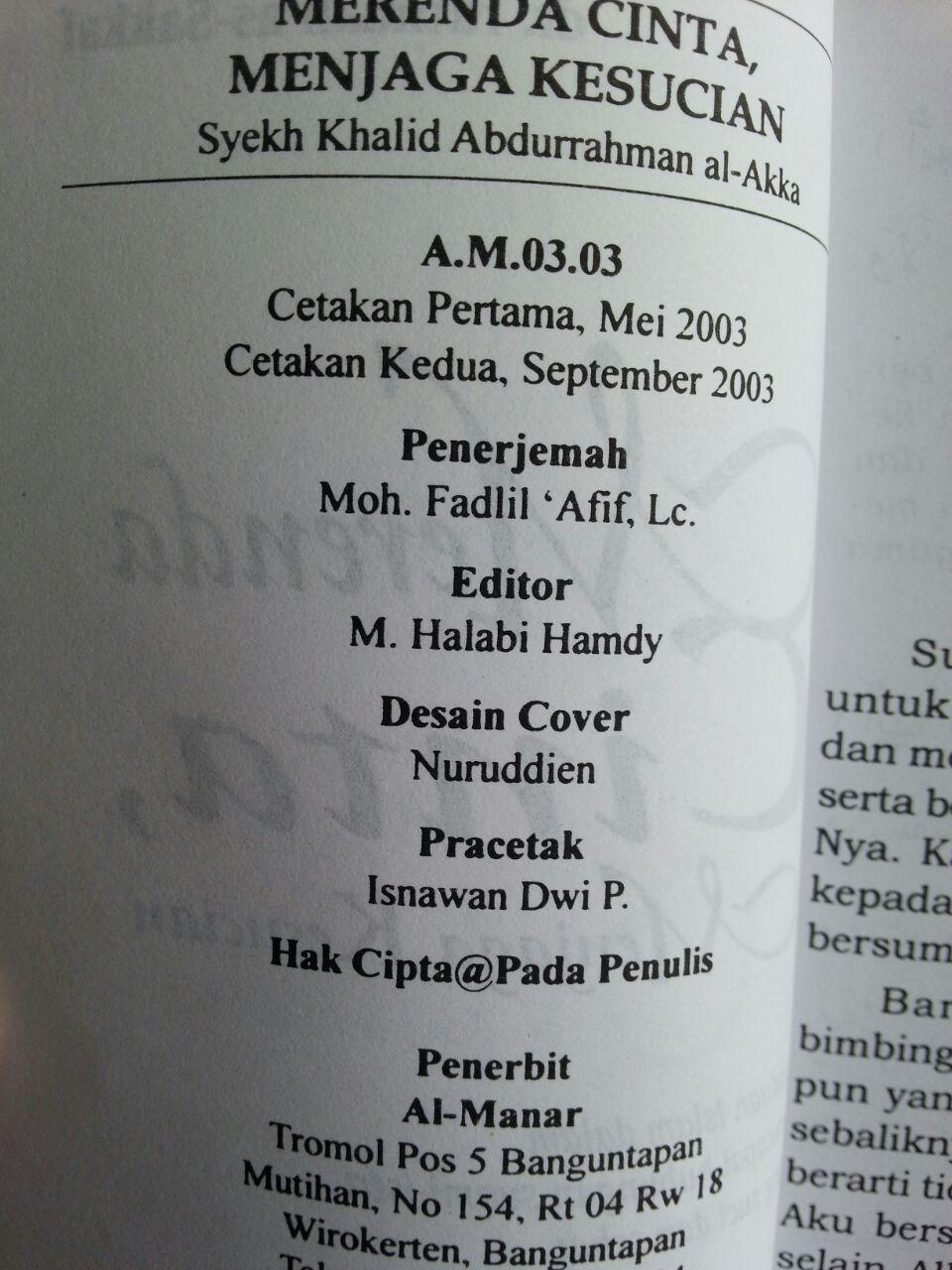 Buku Merenda Cinta Menjaga Kesucian Panduan Suami Istri isi 2