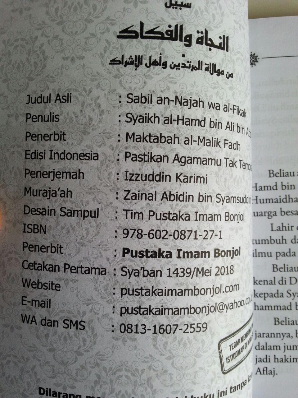 Buku Pastikan Agamamu Tak Ternoda isi