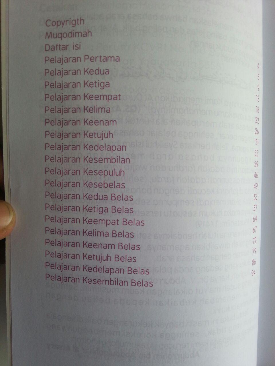 Buku Pelajaran Bahasa Arab Dasar 1 Penunjuk Jarak Jauh Dekat isi 2