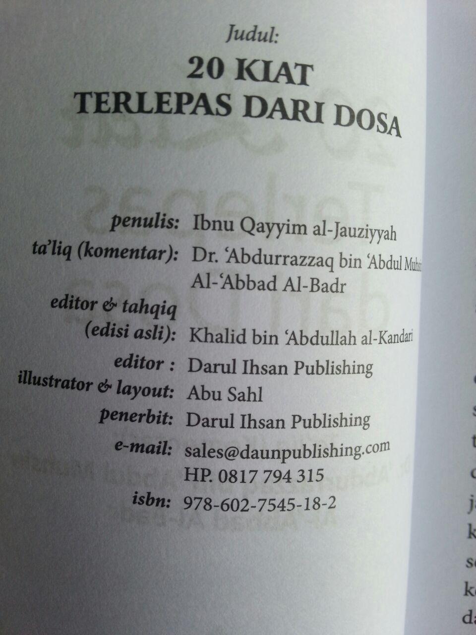 Buku Saku 20 Kiat Terlepas Dari Dosa isi 2