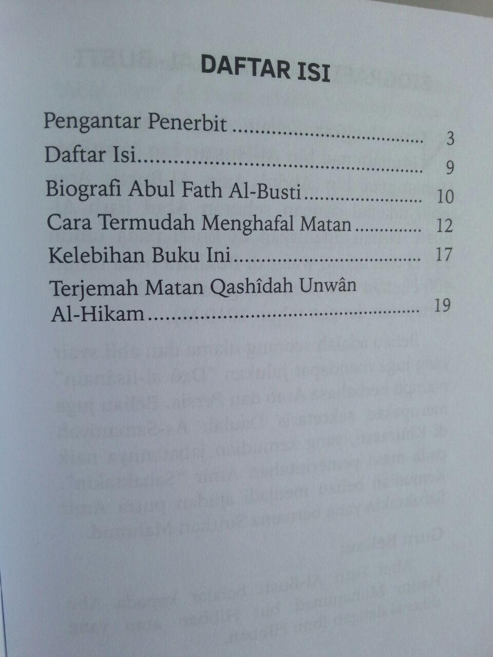 Buku Saku Qashidah Unwanul Hikam Syair Pokok Hikmah Adab isi