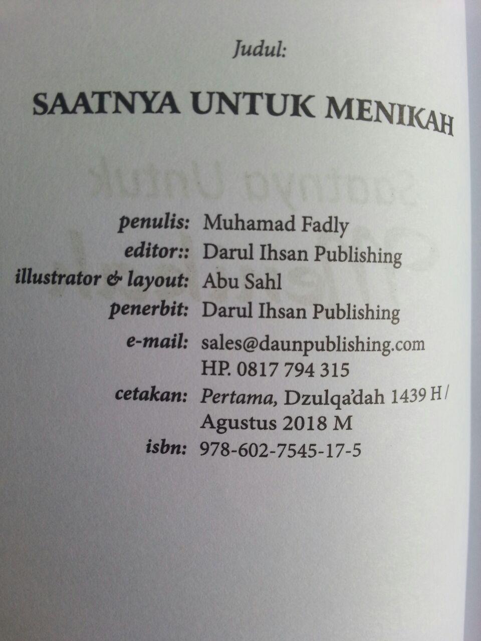 Buku Saku Saatnya Untuk Menikah isi