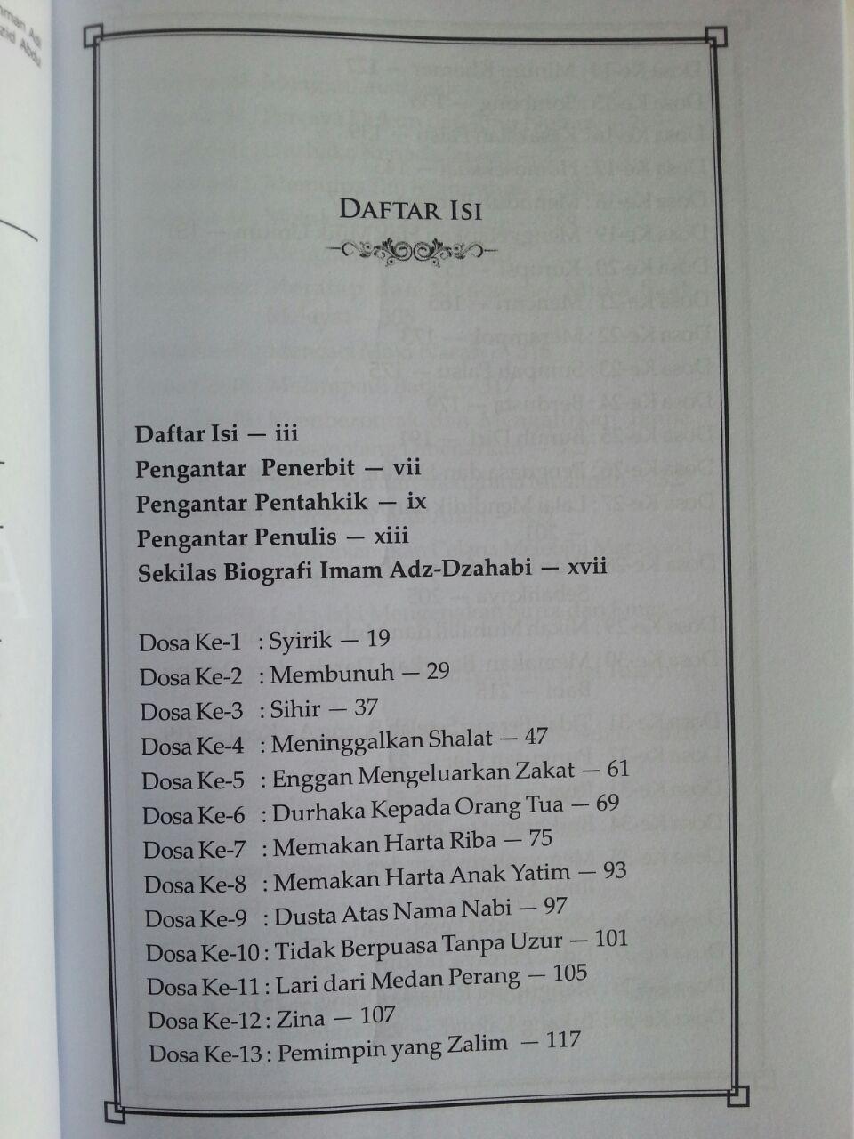 Buku Syarah Al-Kabair Kupas Tuntas Dosa Besar isi 2