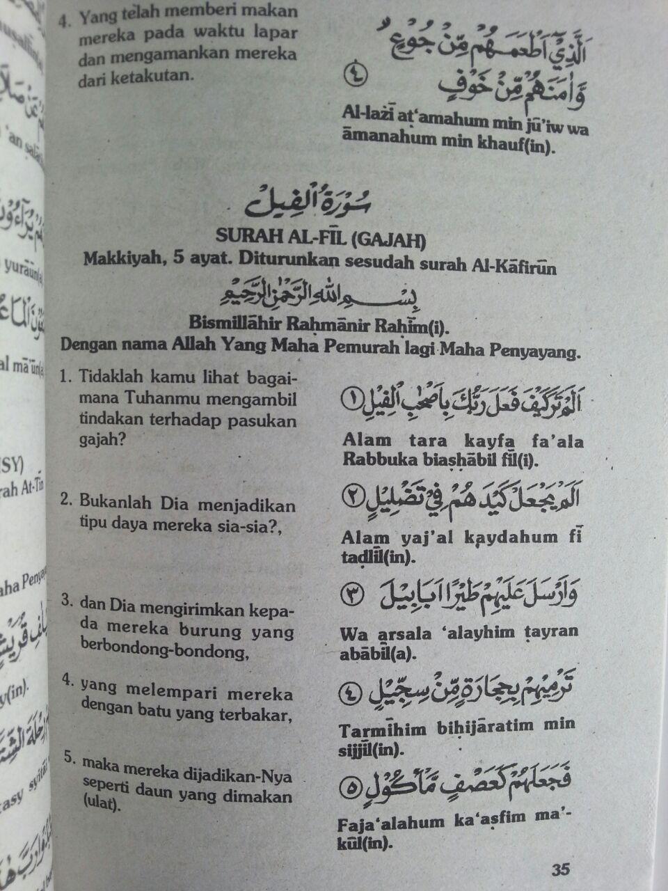 Buku Terjemah Juz Amma Pedoman Baca Quran Transliterasi isi 3