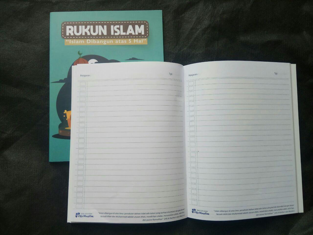 Paket Buku Tulis Islami Anak Pack 10 Buku 5 Cover Tema Rukun Iman Islam isi 3