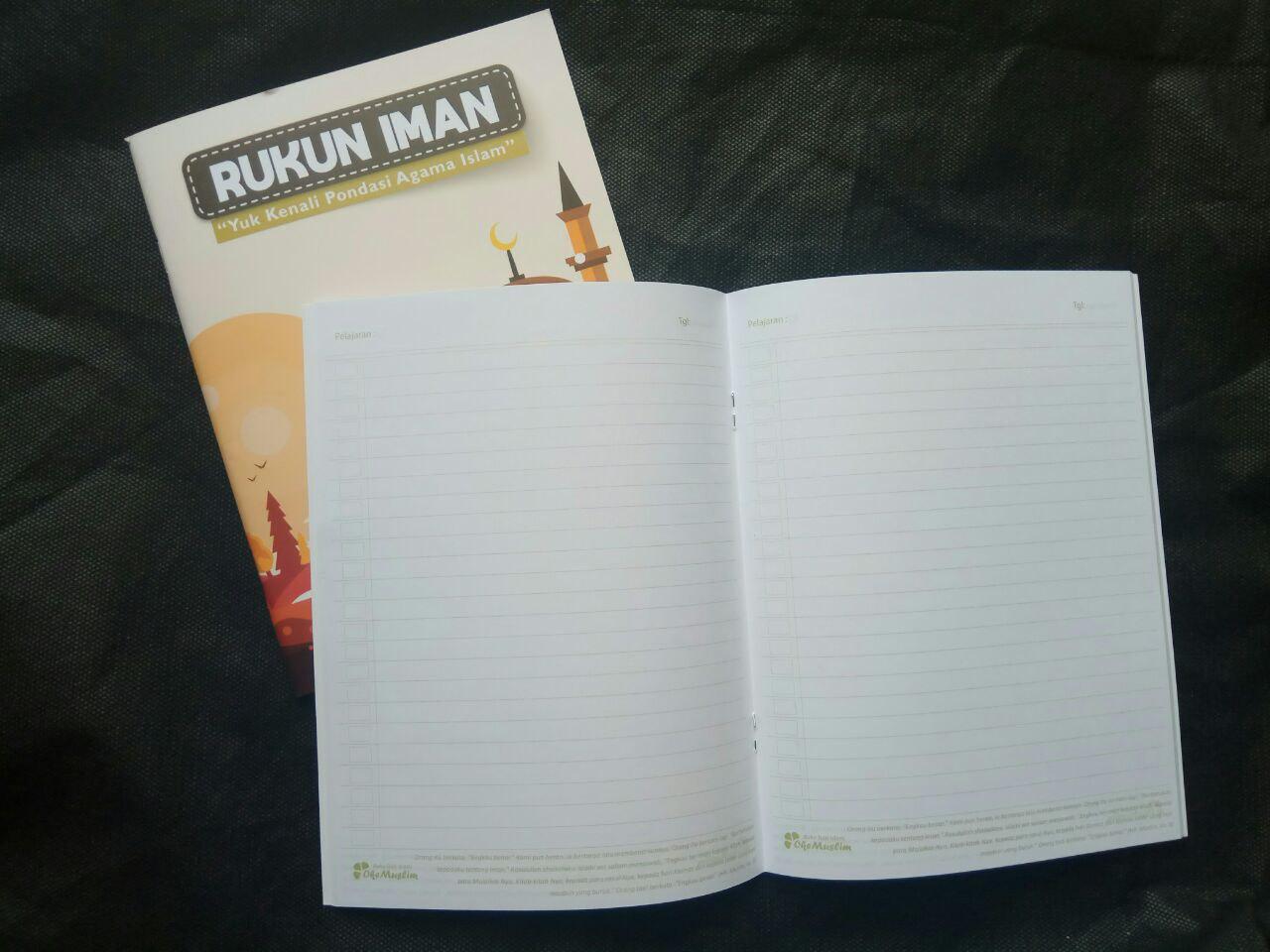 Paket Buku Tulis Islami Anak Pack 10 Buku 5 Cover Tema Rukun Iman Islam isi 6