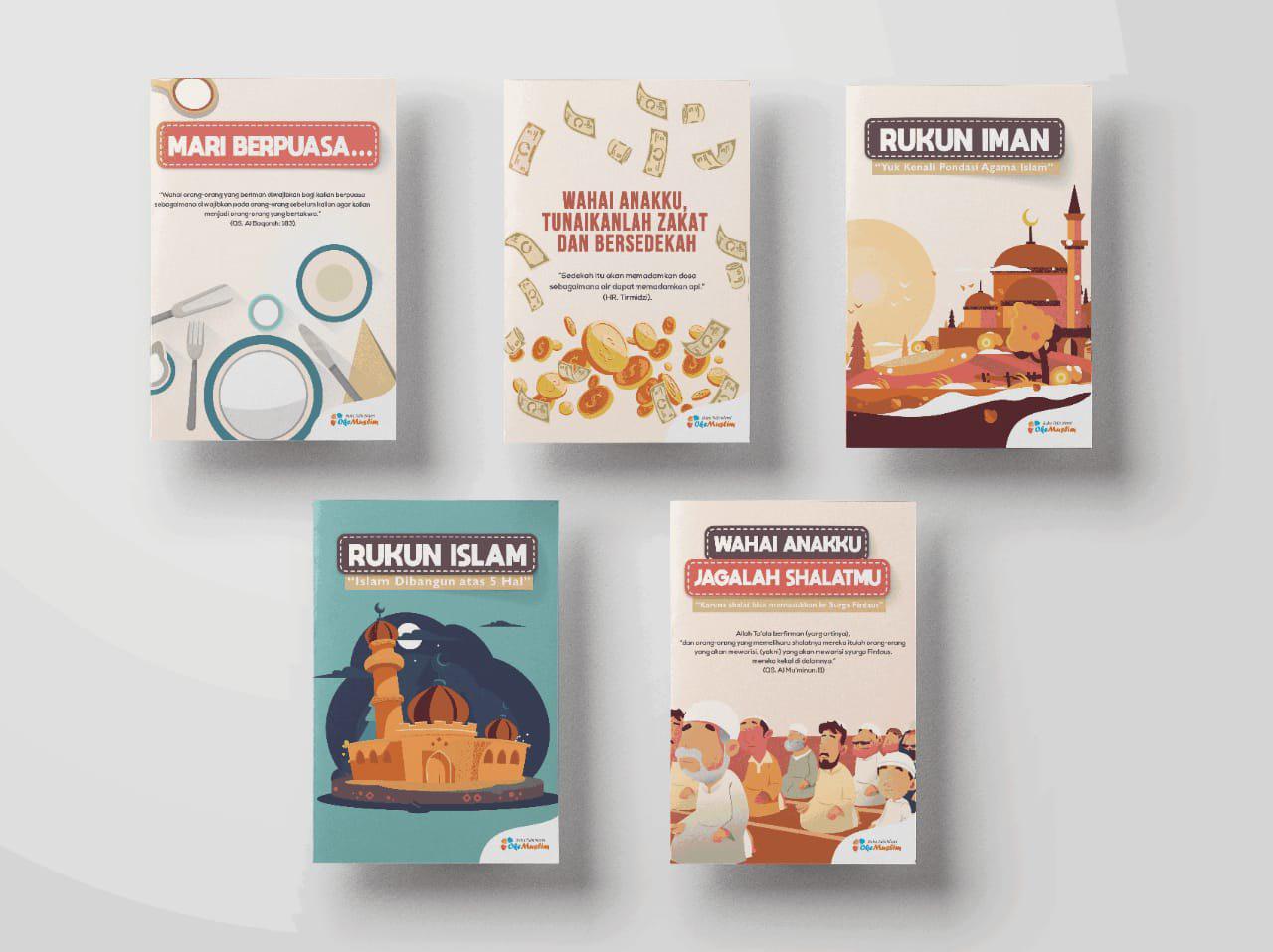 Paket Buku Tulis Islami Anak Pack 10 Buku 5 Cover Tema Rukun Iman Islam isi
