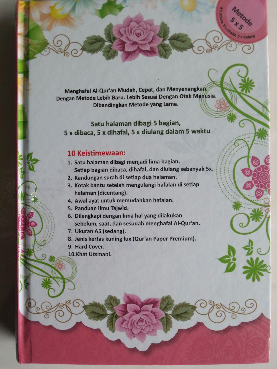 Al-Qur'an Hafalan Untuk Wanita Metode 5x5 Ukuran A5 cover