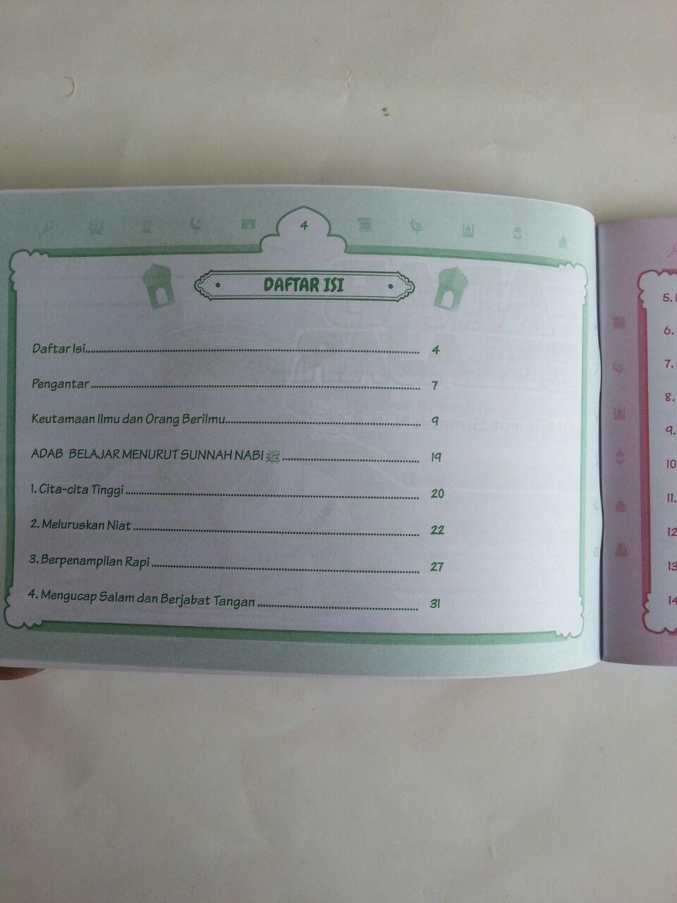 Buku Anak Adab Belajar Menurut Sunnah Nabi isi