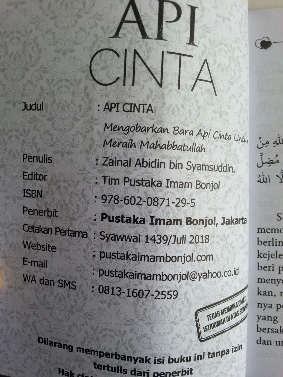 Buku Api Cinta Untuk Meraih Mahabbatullah isi 2