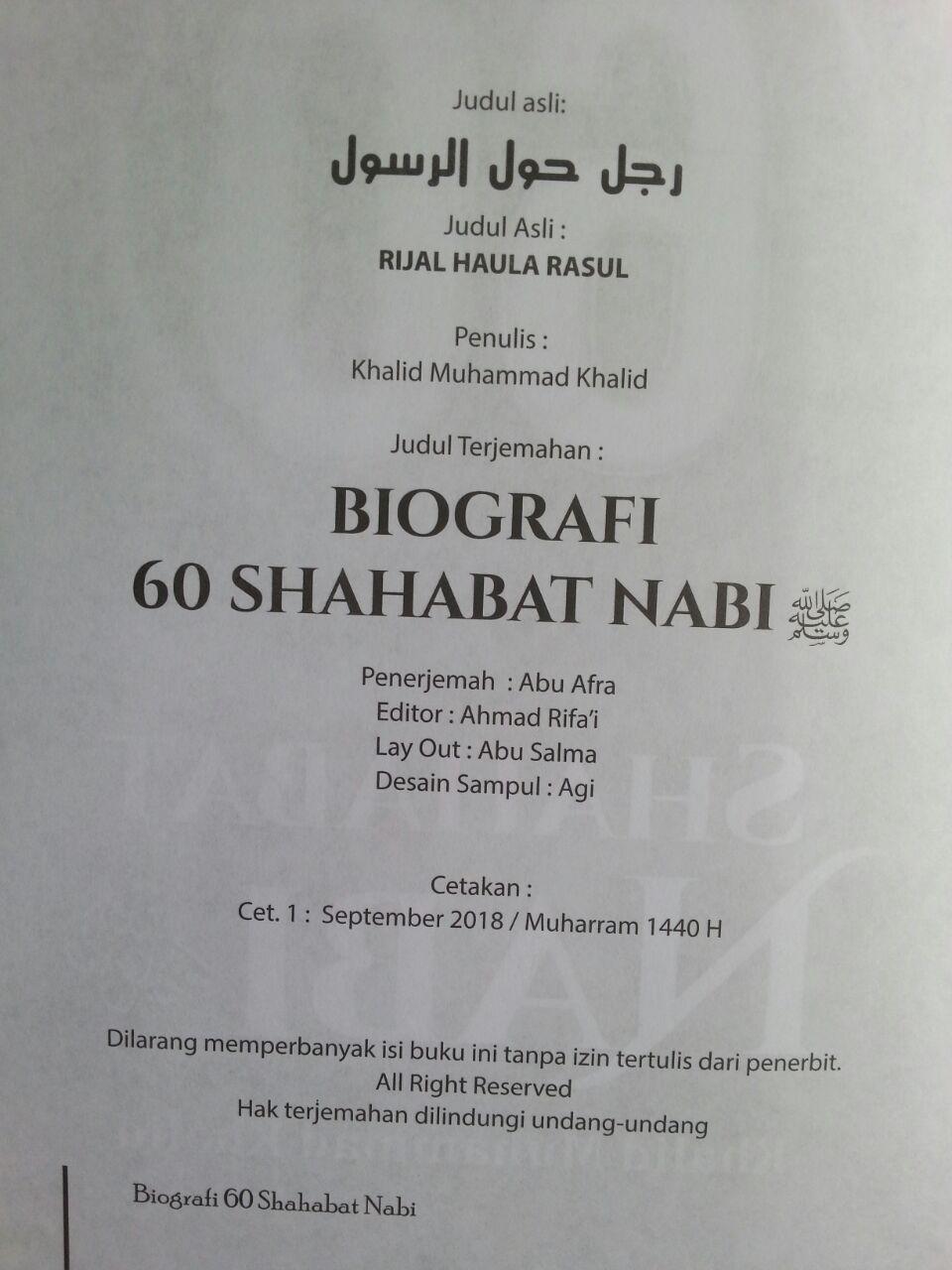 Buku Biografi 60 Shahabat Nabi isi 2