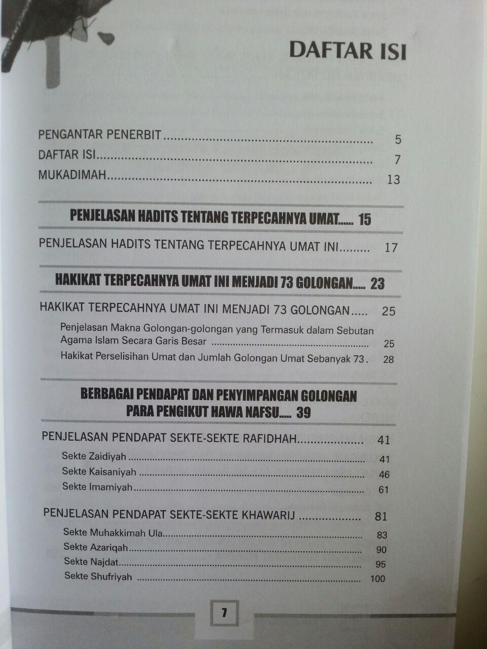 Buku Dirasatul Firaq Kupas Tuntas Sekte-Sekte Klasik Dalam islam isi