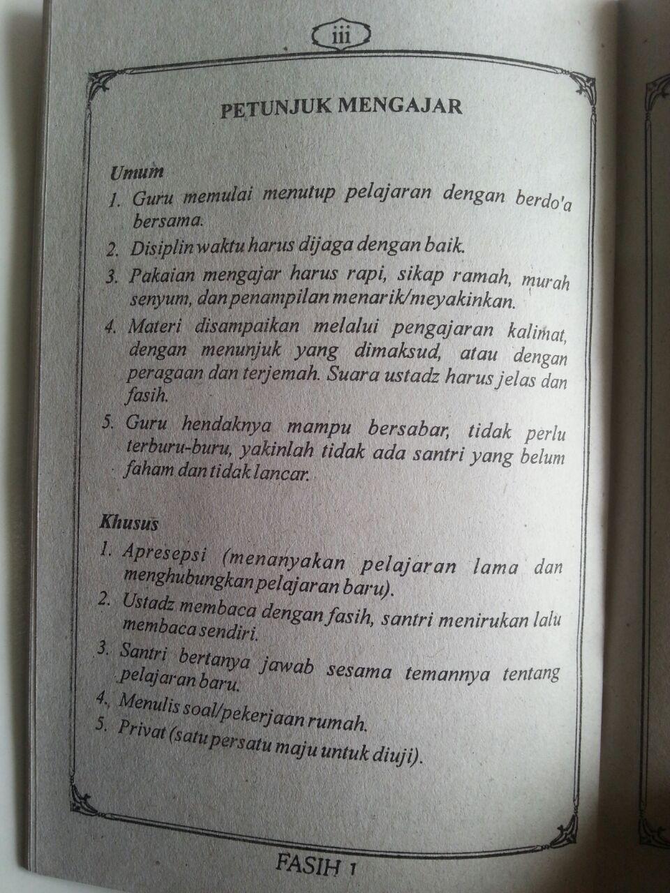 Buku Fasih Cara Mudah Belajar Bahasa Arab Untuk Memahami Al-Quran Set isi 2