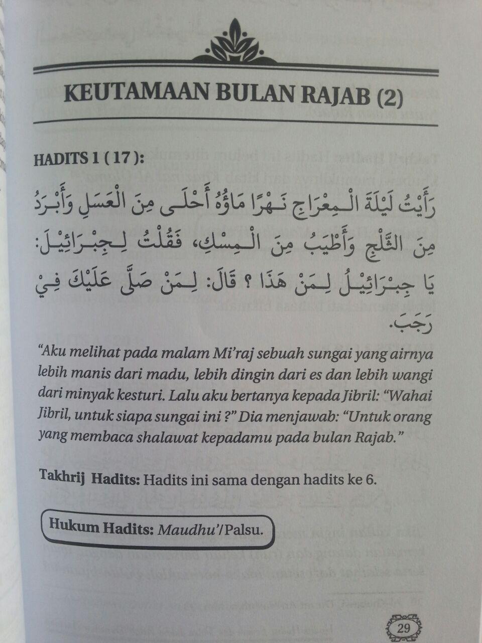 Buku Hadits-Hadits Lemah Dan Palsu Dalam Kitab Durratun Nasihin isi 3