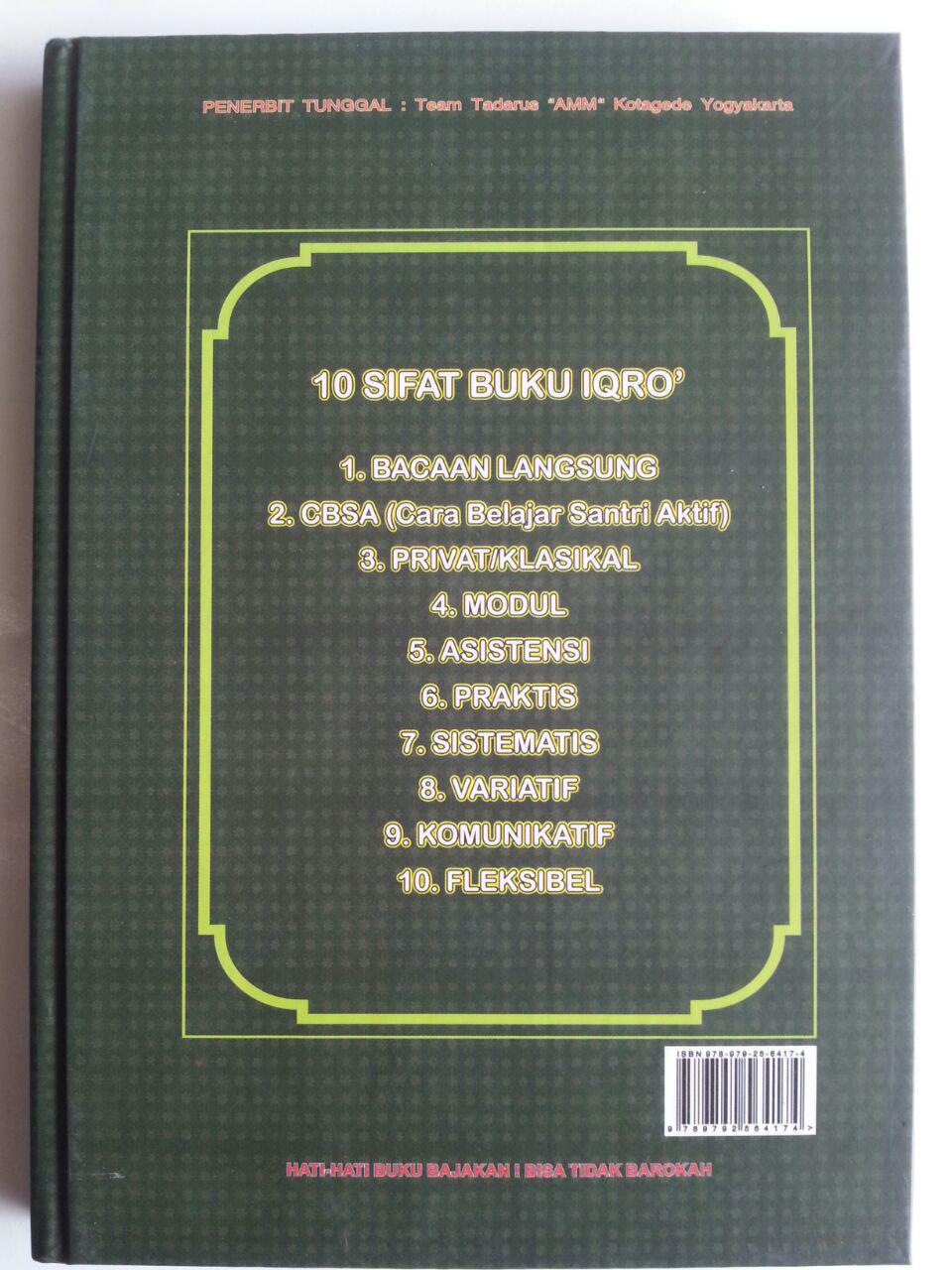 Buku Iqro Cara Cepat Belajar Membaca Al-Quran 2 Warna Lux Hard Cover cover