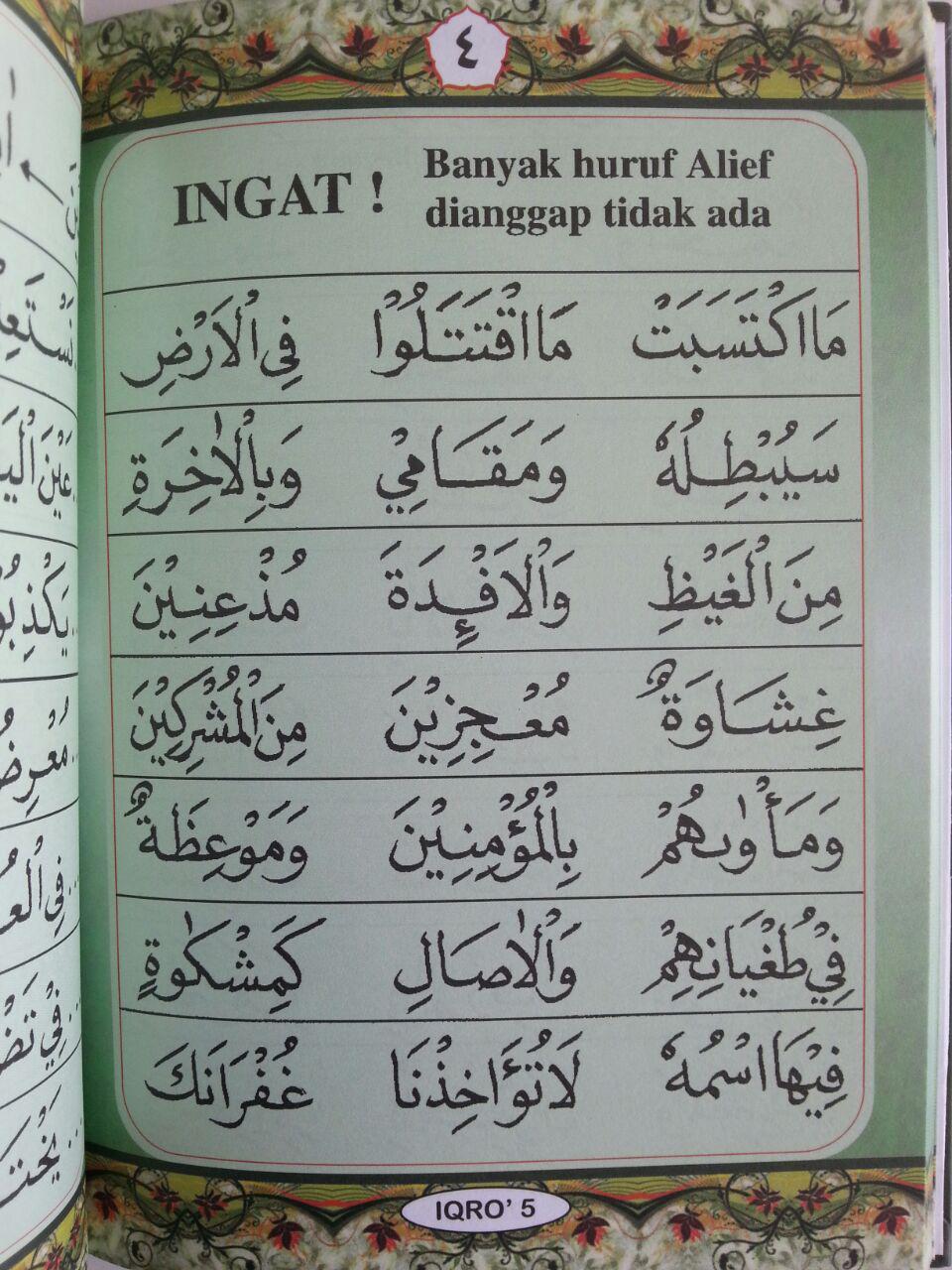 Buku Iqro Cara Cepat Belajar Membaca Al-Quran 2 Warna Lux Hard Cover isi