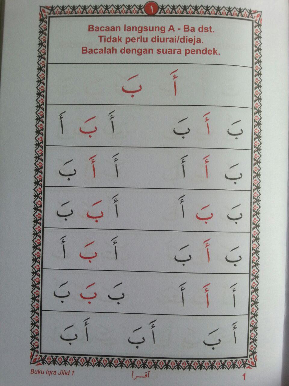 Buku Iqro Cara Cepat Belajar Membaca Qur’an Rasmul Utsmani A5 Set isi