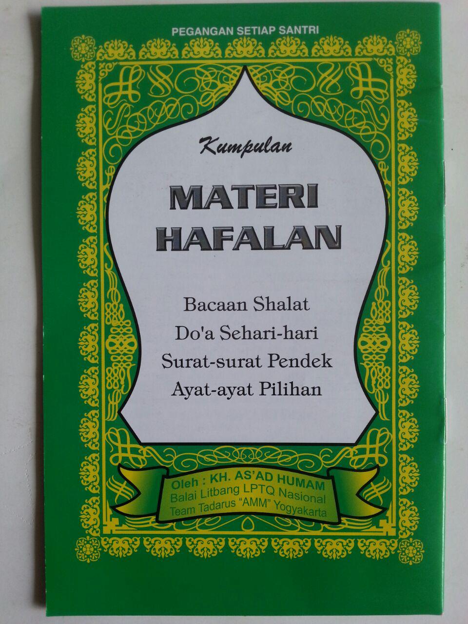 Buku Kumpulan Materi Hafalan Bacaan Shalat Doa Surat Ayat Pilihan cover