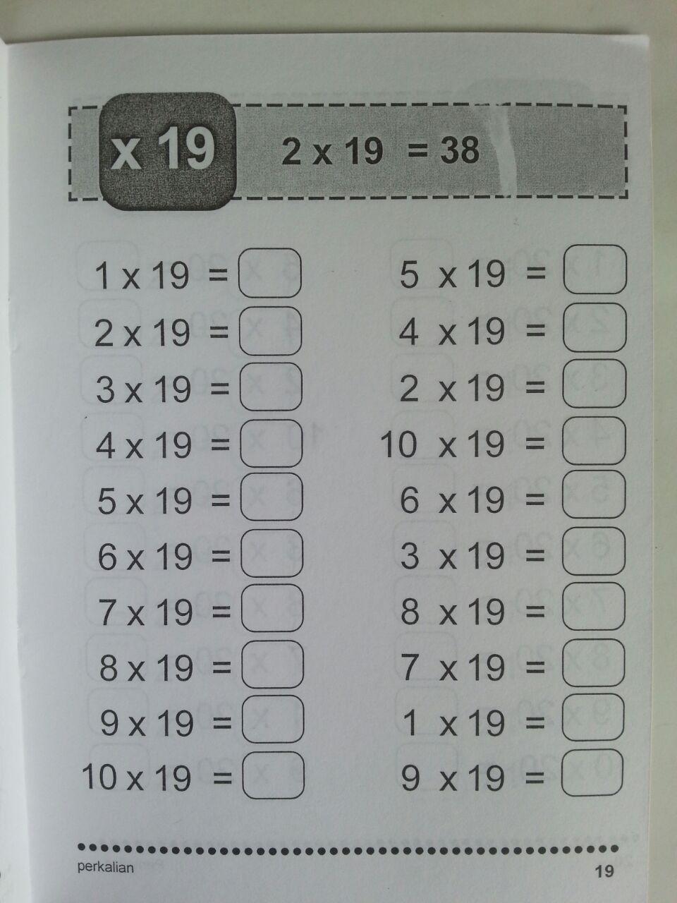 Buku Mahir Berhitung Perkalian Untuk Anak-Anak isi 2