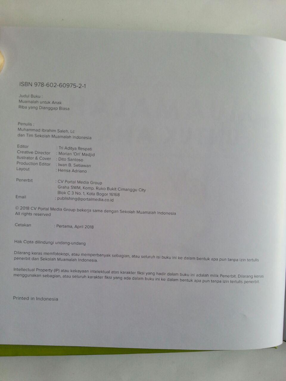 Buku Muamalah Untuk Anak Riba Yang Dianggap Biasa isi
