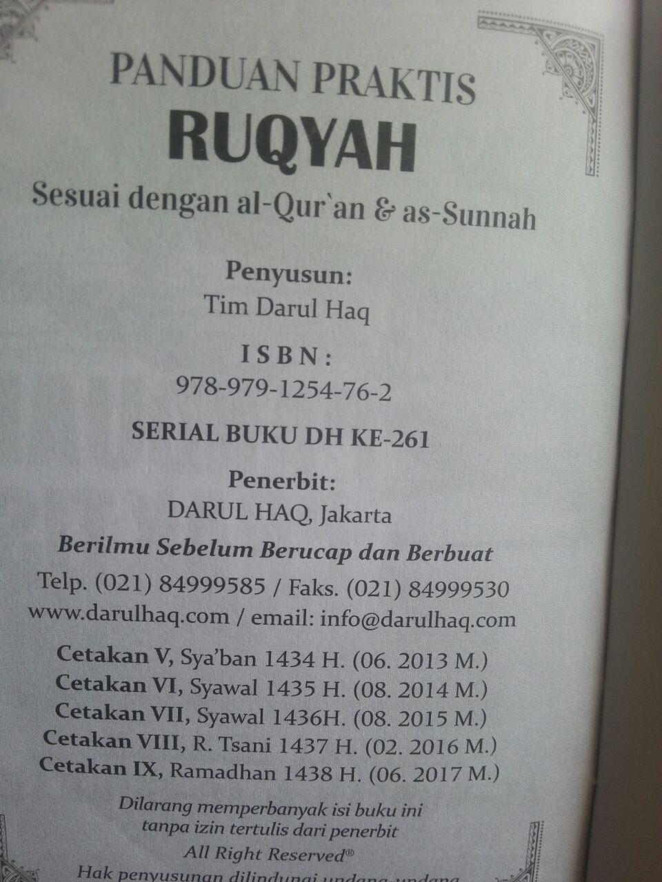 Buku Saku Panduan Praktis Ruqyah Sesuai Al-Quran As-Sunnah isi 2