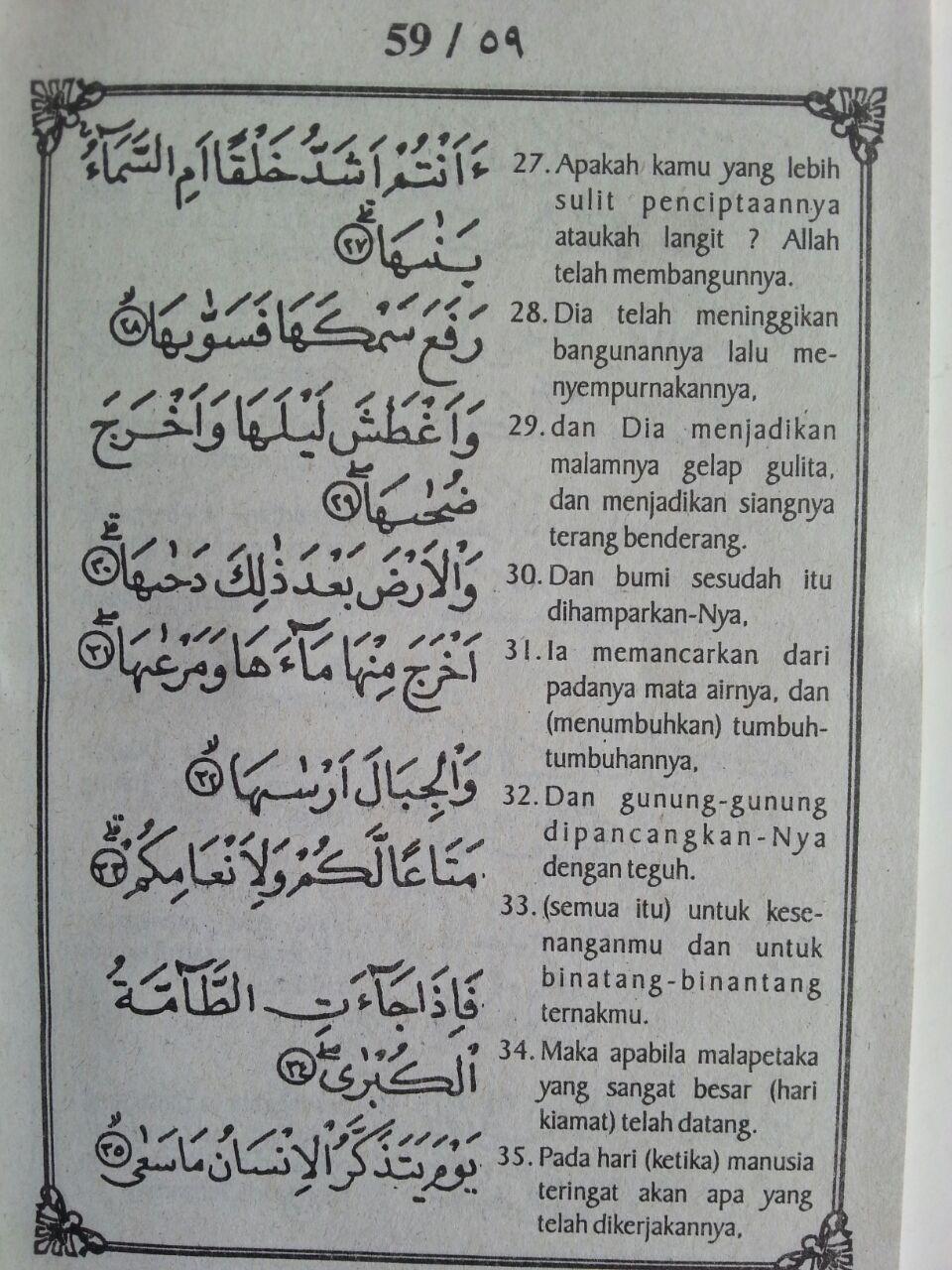 Al-Qur'an Juz Amma Dan Terjemahnya Ukuran A6