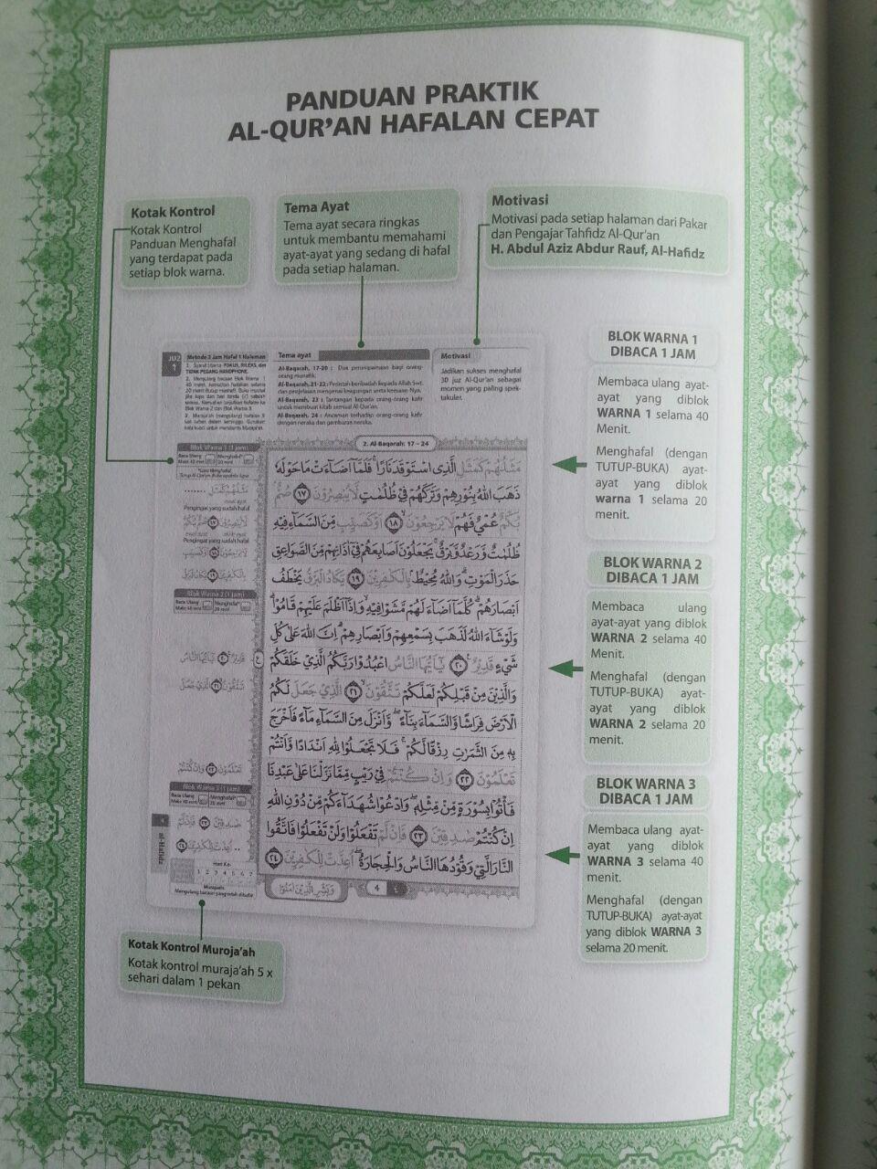Al-Qur’an Hafalan Al-Hafidz Metode 3 jam Hafal 1 Halaman Per Juz isi