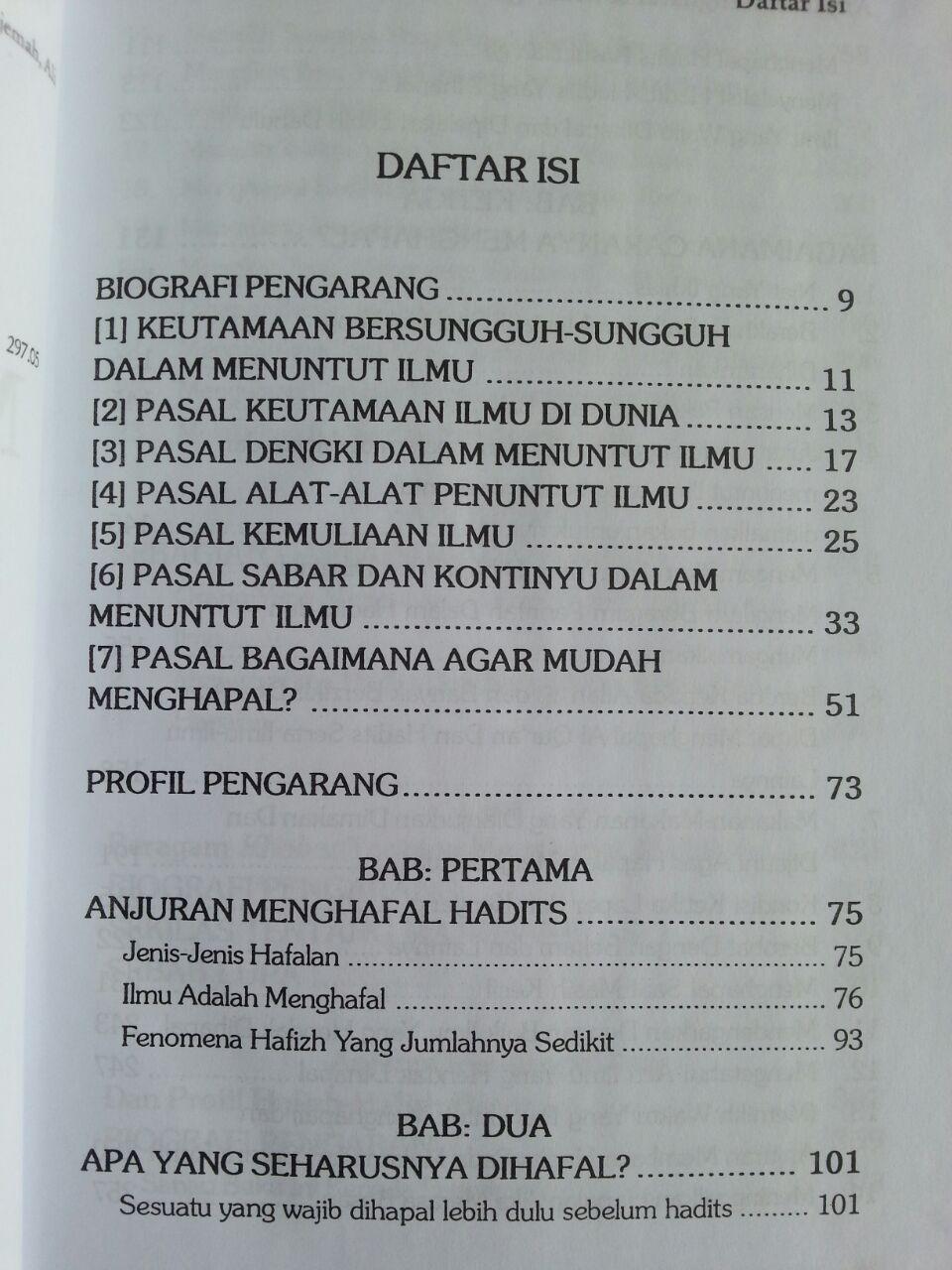 Buku Anjuran Menghafal Dan Menjaga Ilmu isi 2