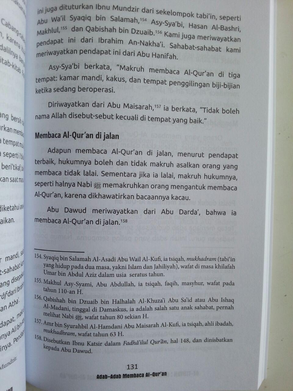 Buku At-Tibyan Adab Membaca Dan Menghafal Al-Qur'an isi 3