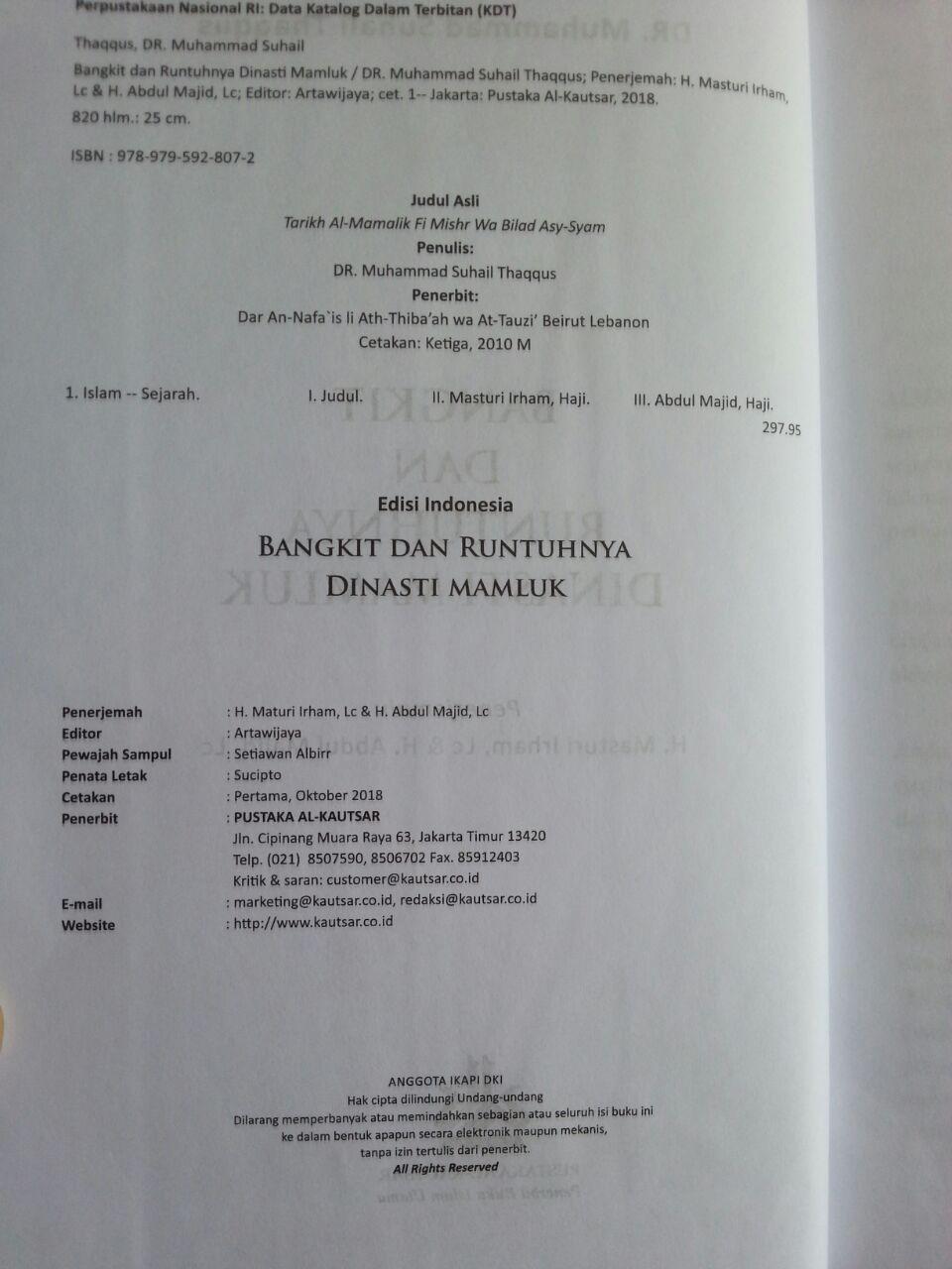 Buku Bangkit Dan Runtuhnya Dinasti Mamluk Di Mesir Dan Syam isi 2