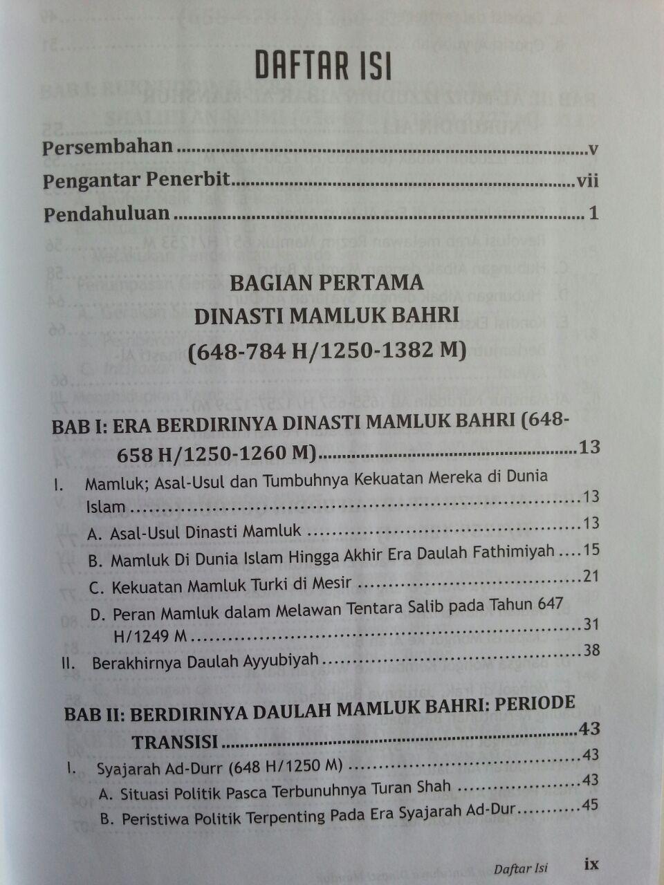 Buku Bangkit Dan Runtuhnya Dinasti Mamluk Di Mesir Dan Syam isi