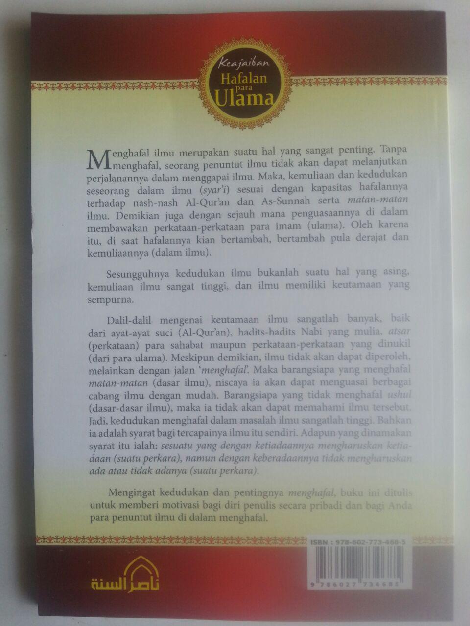 Buku Keajaiban Hafalan Para Ulama cover