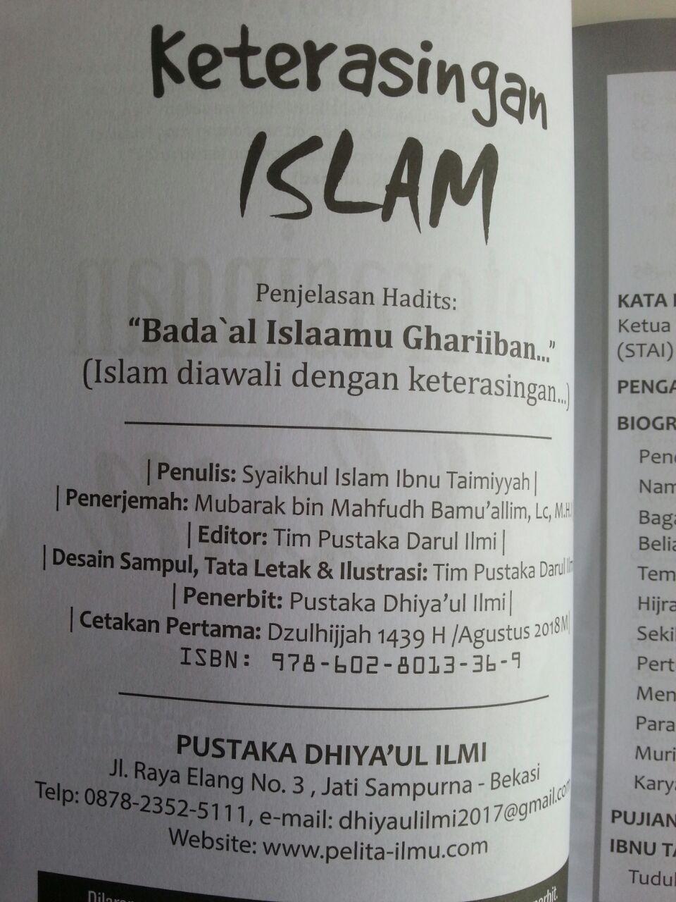 Buku Keterasingan Islam Dilengkapi Biografi Ibnu Taimiyyah isi