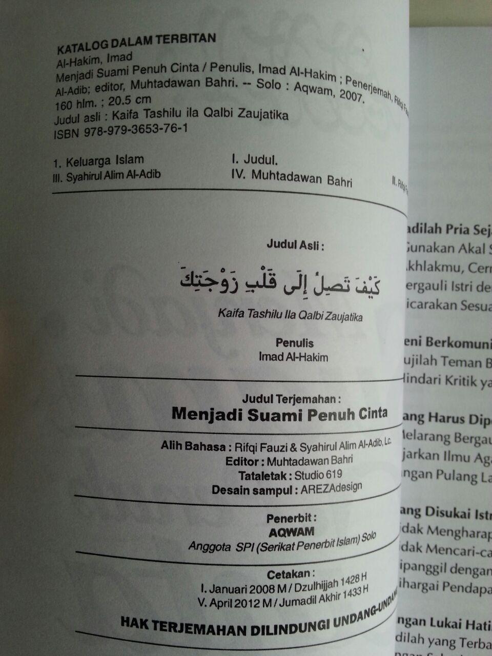 Buku Menjadi Suami Penuh Cinta isi