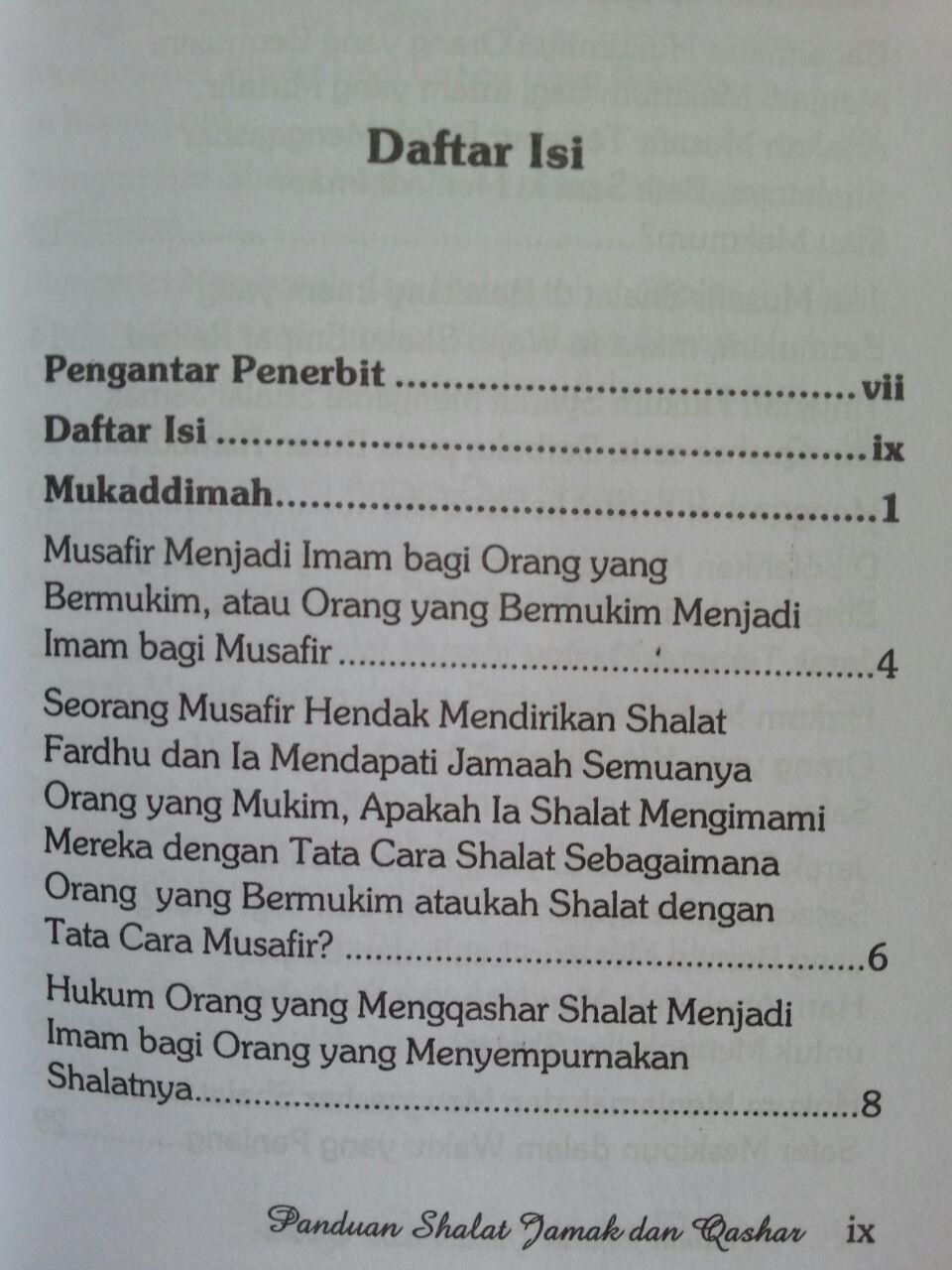 Buku Panduan Shalat Jamak Dan Qashar isi