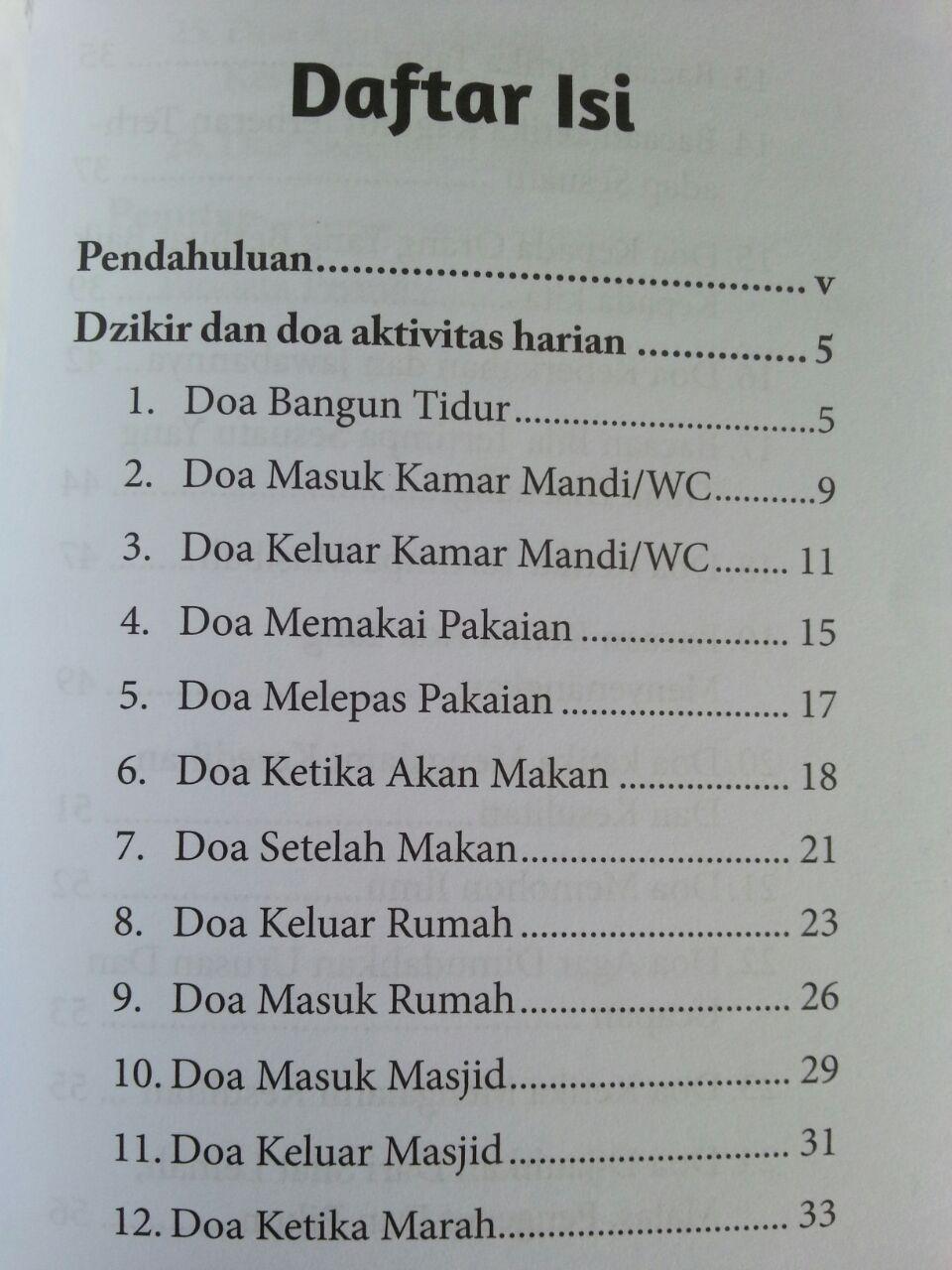 Buku Saku Doa Dan Dzikir Rutinitas Harian Disertai Penjelasan Ringkas isi