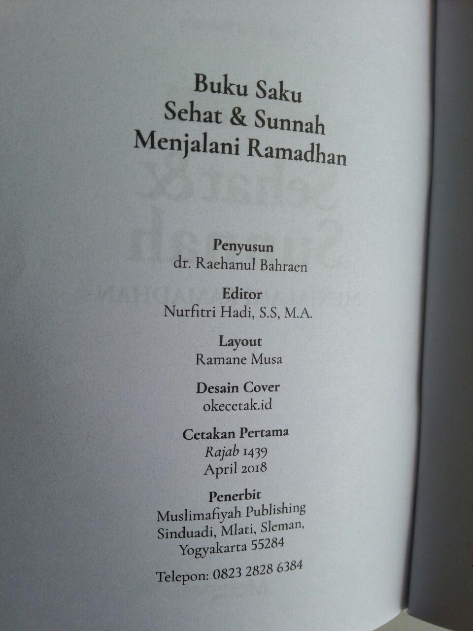 Buku Saku Sehat Dan Sunnah Menjalani Ramadhan isi