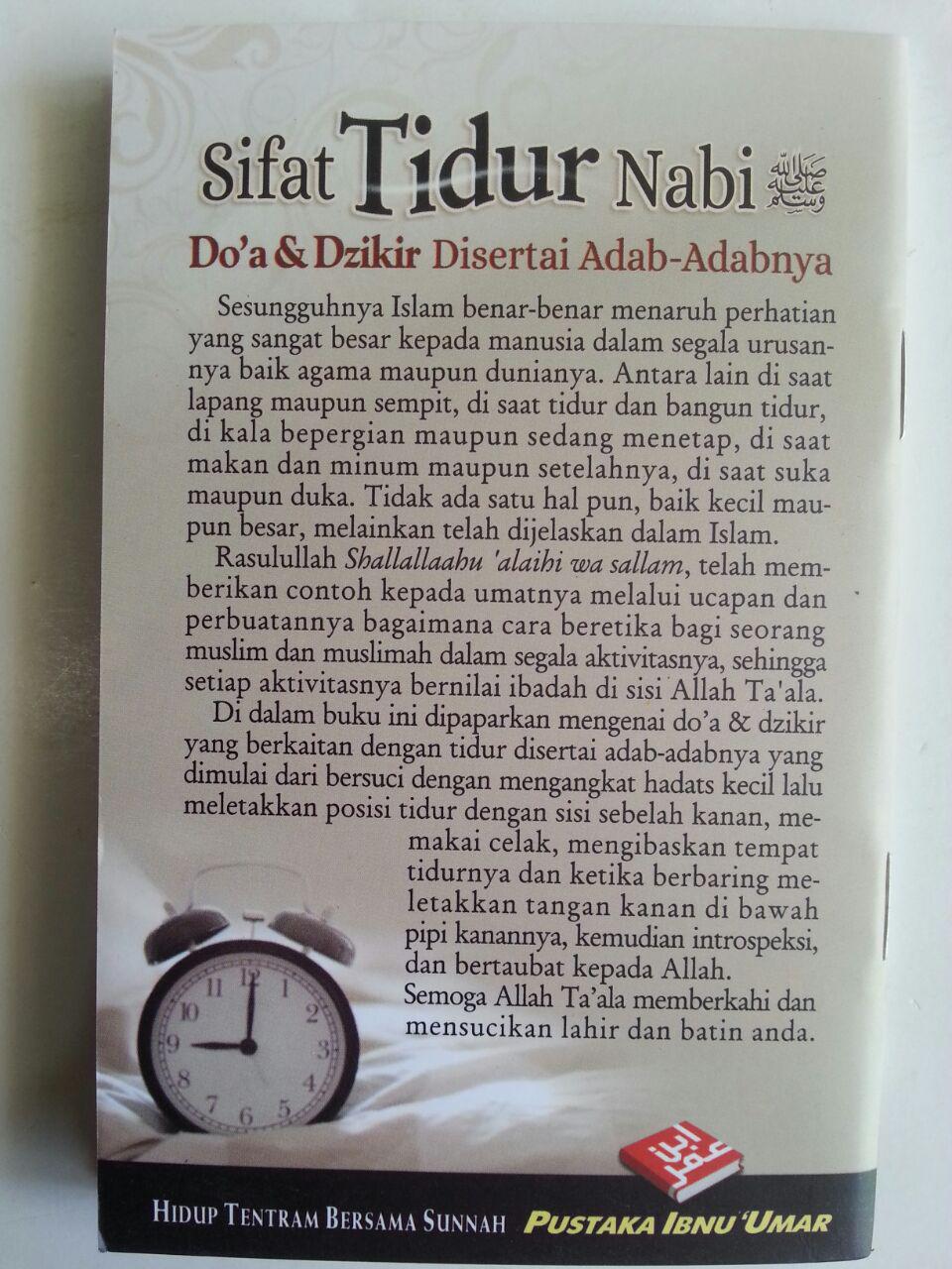 Buku Saku Sifat Tidur Nabi Doa Dan Dzikir Disertai Adabnya cover