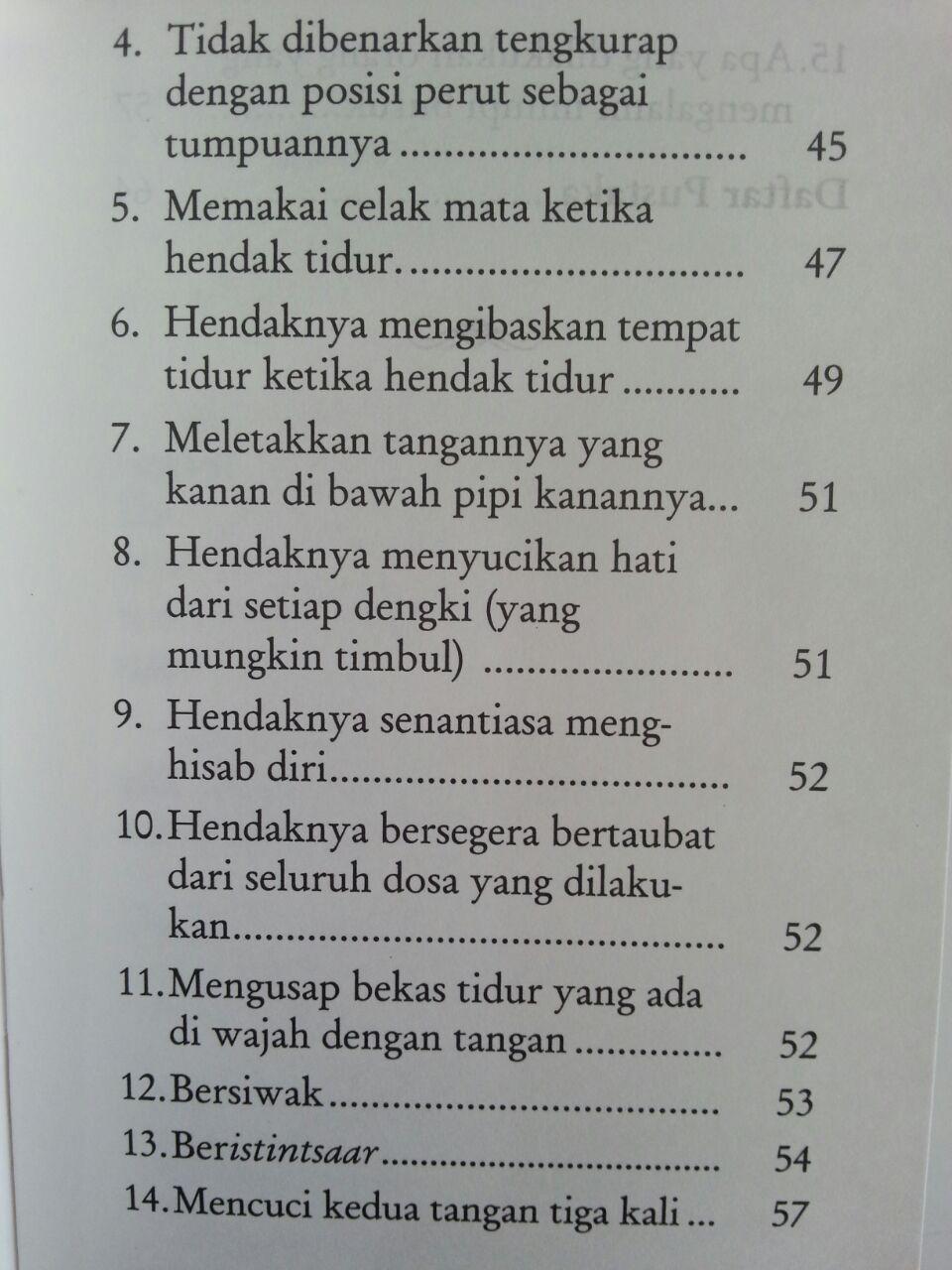 Buku Saku Sifat Tidur Nabi Doa Dan Dzikir Disertai Adabnya isi