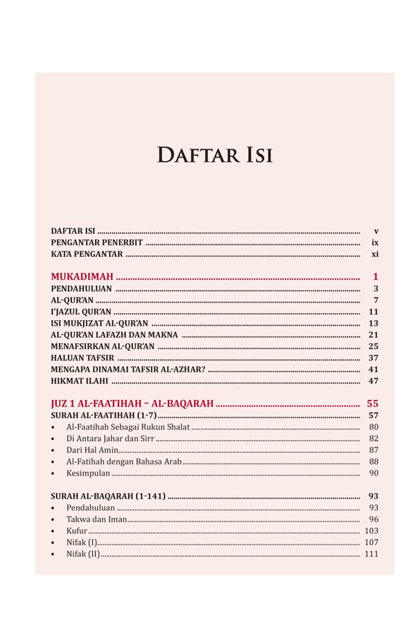 Buku Tafsir Al-Azhar Hamka 1 Set 9 Jilid isi