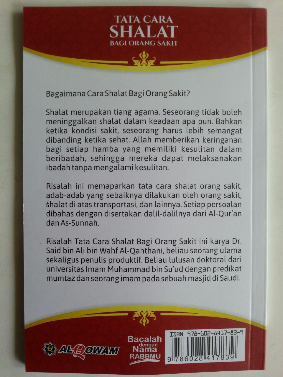 Buku Tata Cara Shalat Bagi Orang Sakit cover