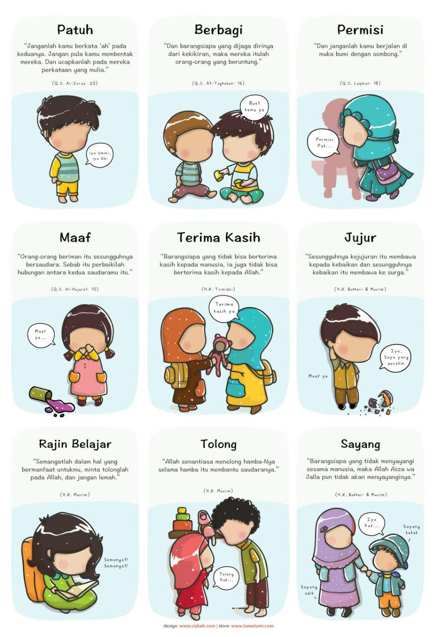 Poster Akhlak Baik isi