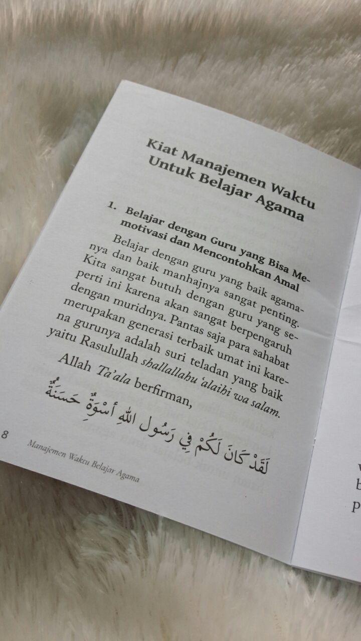 buku manajemen waktu belajar agama