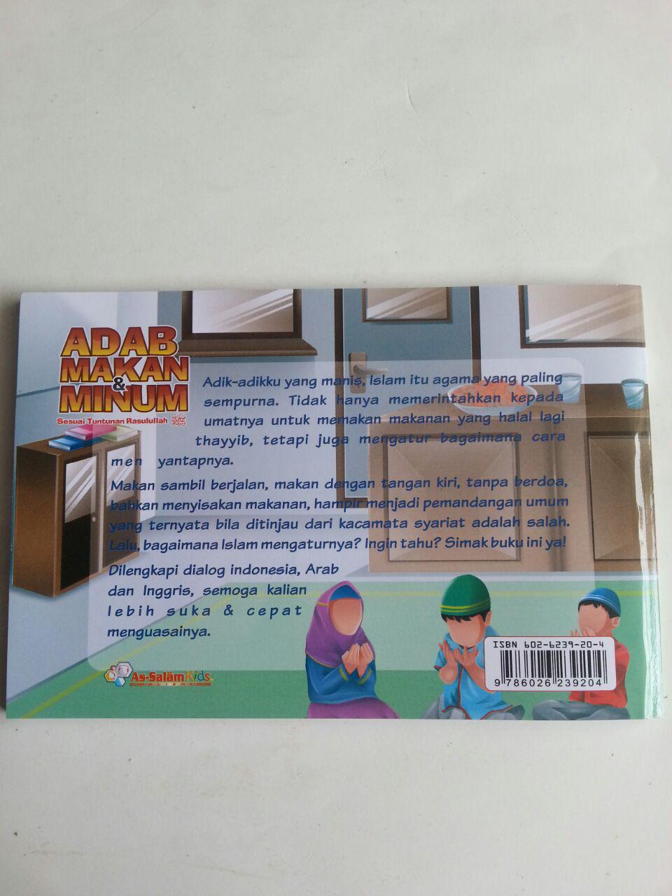 Buku Anak Adab Makan Dan Minum Sesuai Tuntunan Rasulullah cover